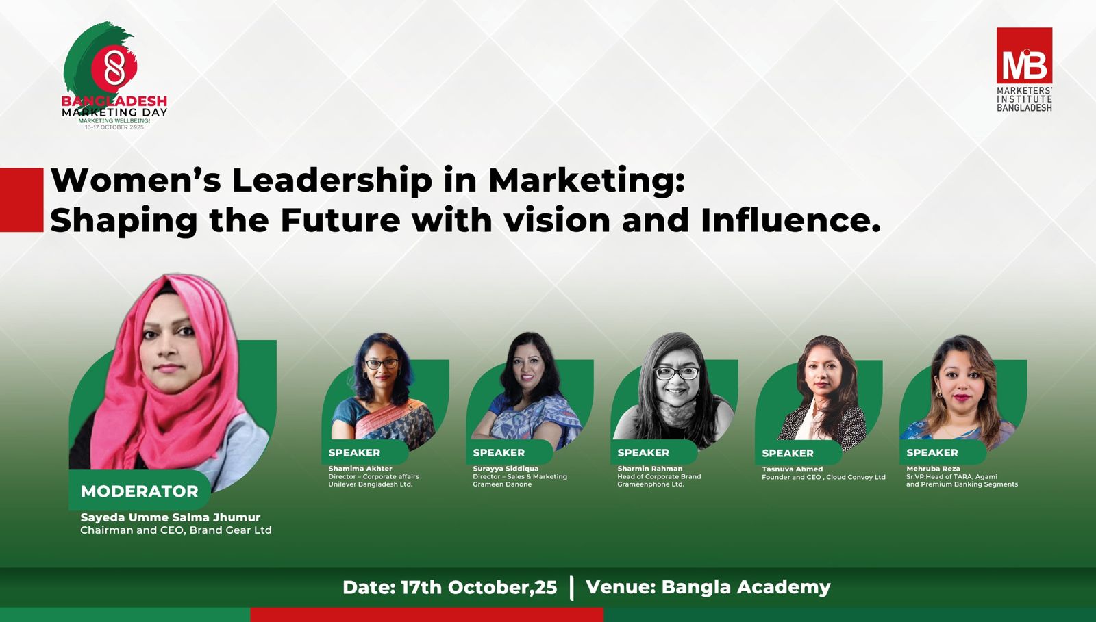 Panel 3: Women’s Leadership in Marketing at 02:45 pm